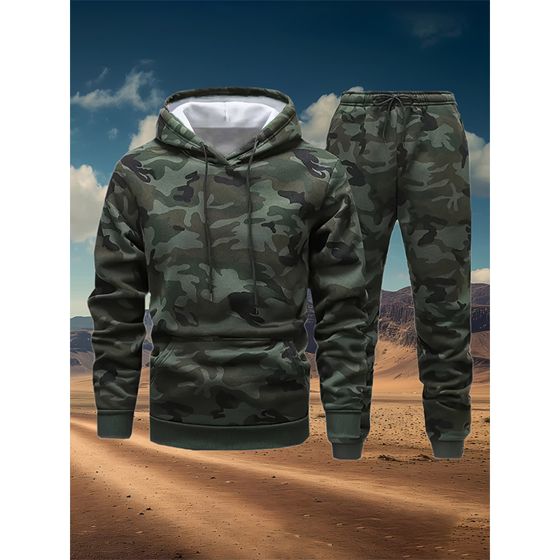 3D Printing Custom - Herbst Tarnmuster 3D-Druck Hoodies Hosen Sets