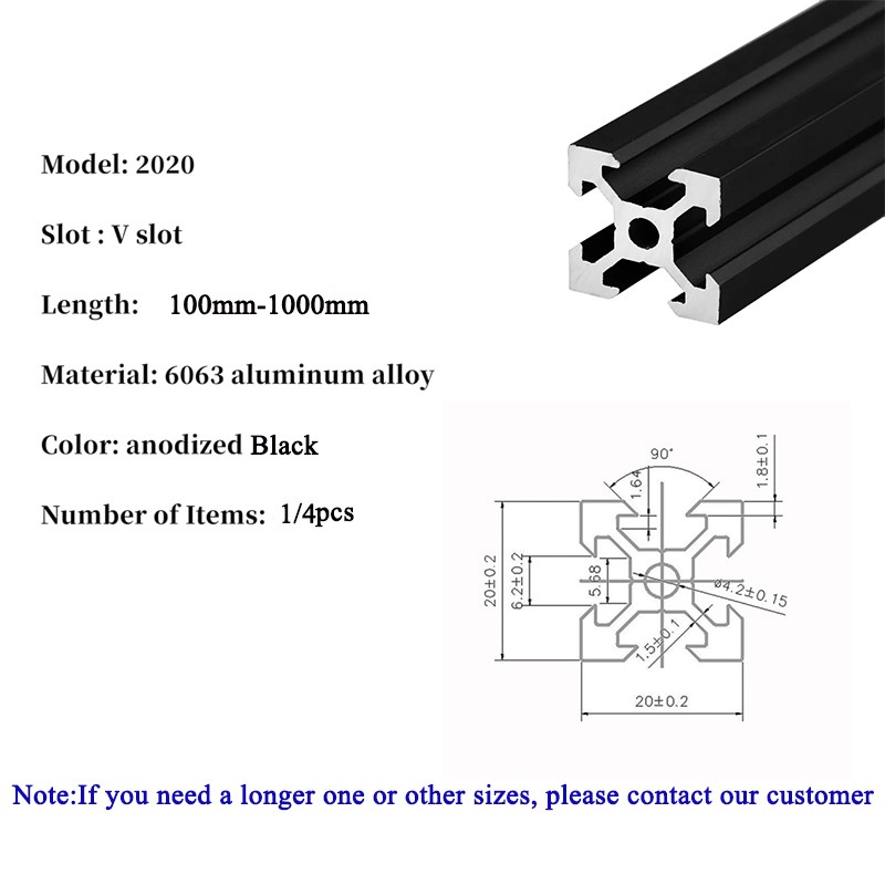 1/4 Stück 2020 V-Nut 2020 V eu – 3D Printing Guide Bewertung und Preis