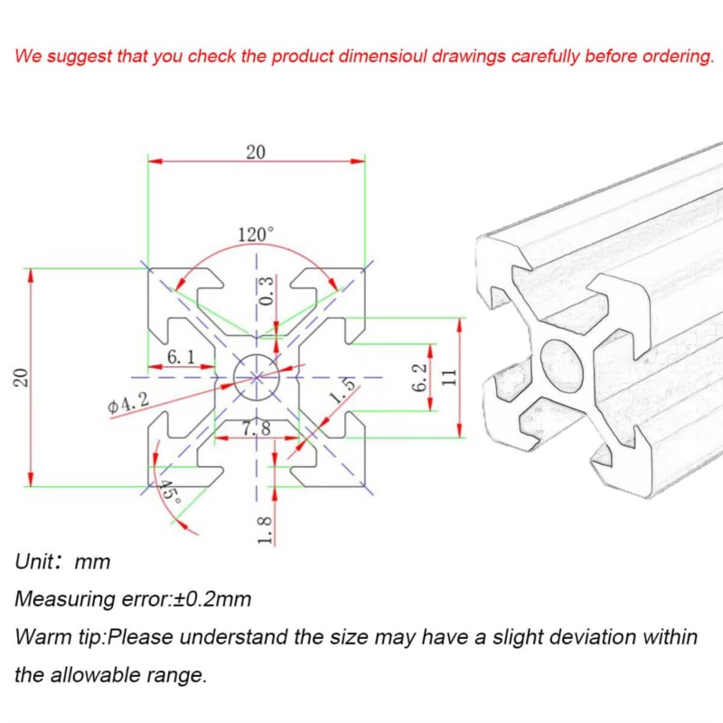 1/4 Stück 2020 V-Nut 2020 V eu – 3D Printing Guide Bewertung und Preis